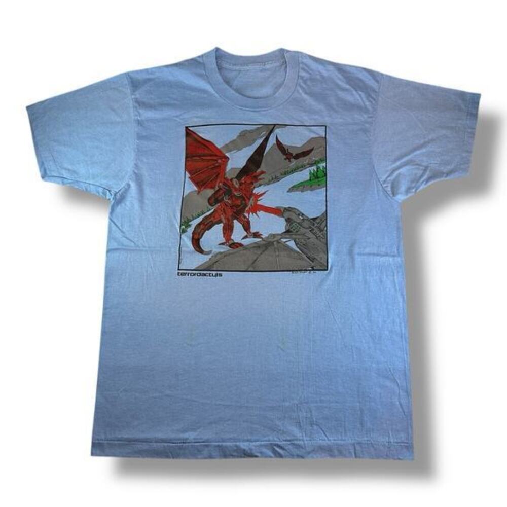 Vintage 1986 Blackthorn Amoroso Terrordactyls Fantasy D&D Style Shirt Size L‎